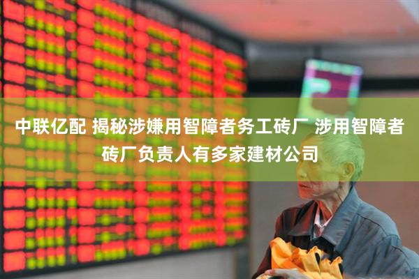 中联亿配 揭秘涉嫌用智障者务工砖厂 涉用智障者砖厂负责人有多家建材公司