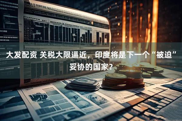 大发配资 关税大限逼近，印度将是下一个“被迫”妥协的国家？