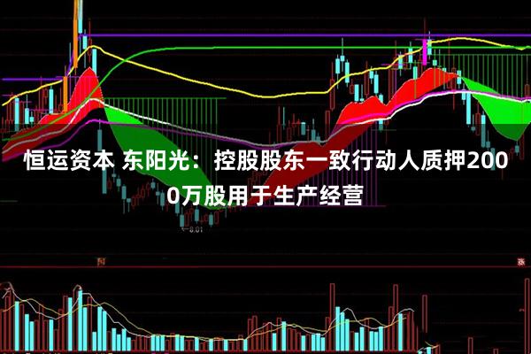 恒运资本 东阳光：控股股东一致行动人质押2000万股用于生产经营