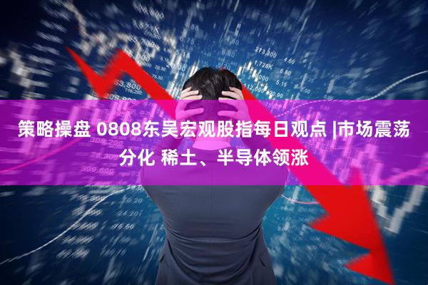 策略操盘 0808东吴宏观股指每日观点 |市场震荡分化 稀土、半导体领涨